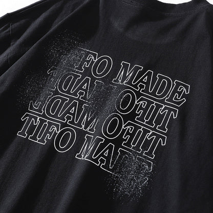 Men Vintage T-Shirt Printed Short-Sleeved T-shirt Men's Summer Loose