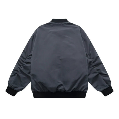 Men Jacket Coat Color Contrast Patchwork Overalls Jacket Men's Vibe Baseball Uniform