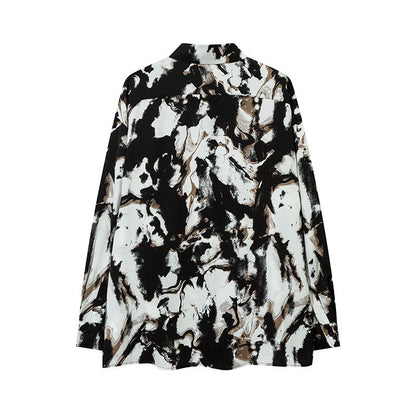 Unisex Vintage Shirt Autumn/Winter Long Sleeve Shirt Jacket