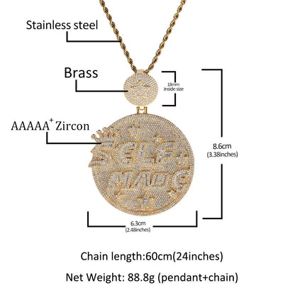 Jewelry selfmade letter pendant full diamond necklace Cannabis Word Up snowflake St. Valentine's Spectrum