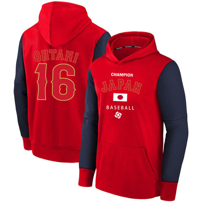 MLB Hoodie WBC Japan Shohei Otani 1 sweater baseball jersey hoodie (Part 2)