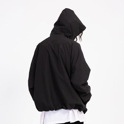 Men Jacket Coat Shell Jacket Men Outdoor Windproof Exercise Hooded Coat Loose Spring and Autumn