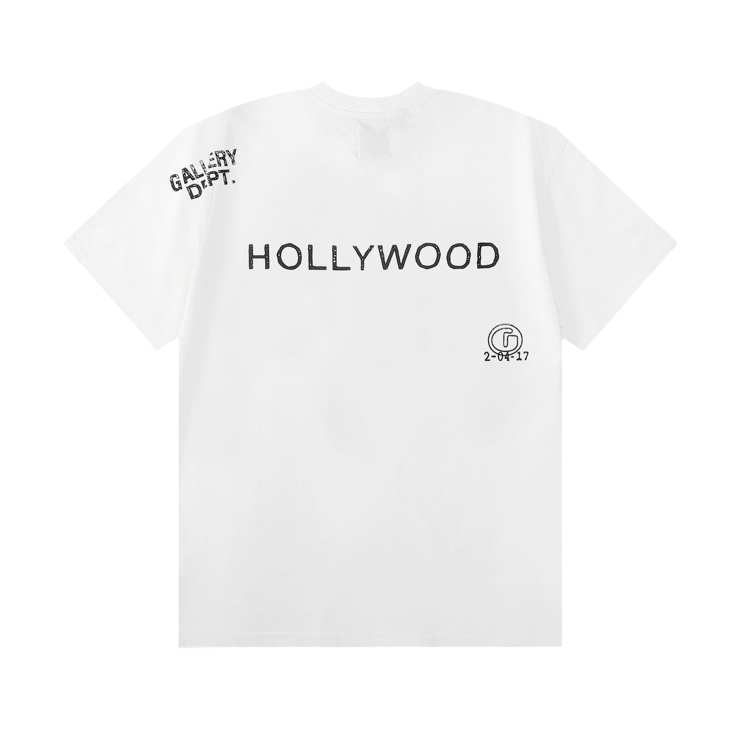 Gallery Dept T-Shirt Alphabet Slogan Printed Retro Washed Short Sleeve T-Shirt