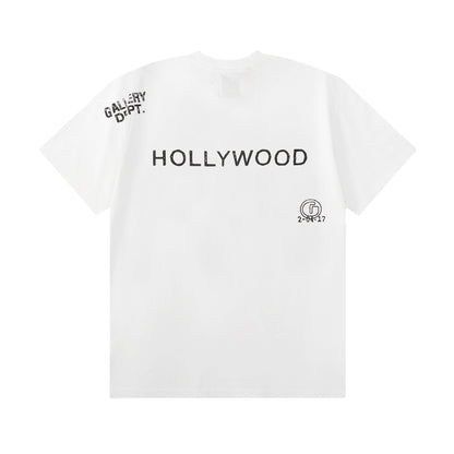 Gallery Dept T-Shirt Alphabet Slogan Printed Retro Washed Short Sleeve T-Shirt