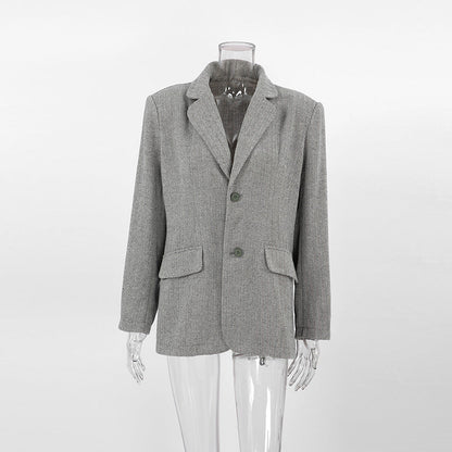 Women Trench Coat Suit Jacket Loose Autumn and Winter