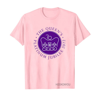 Inspired by Queen's Platinum Jubilee 2022 Elizabeth 70 Years T-shirt Logo Printed Short Sleeve T-shirt