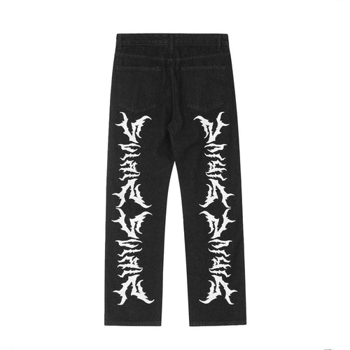 Men Jeans Casual Cool Printing