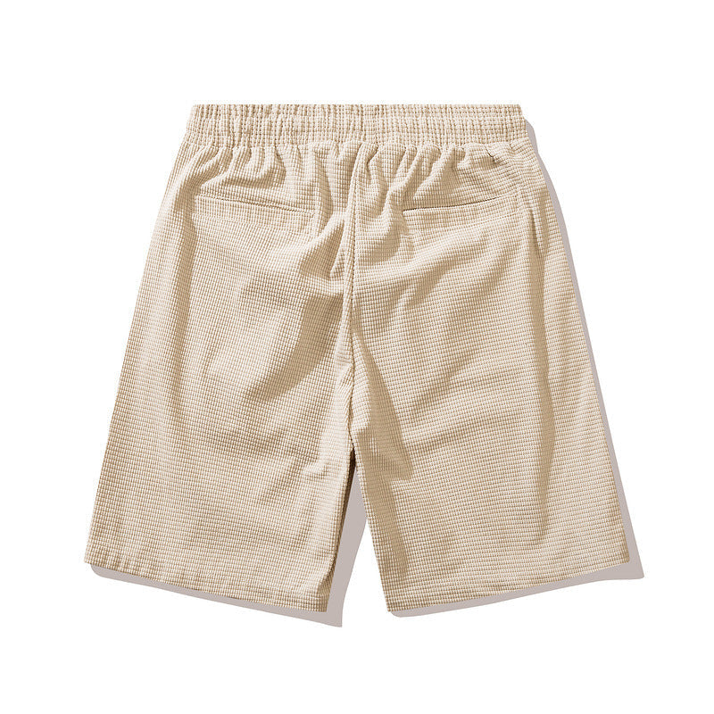 Men Shorts Retro Alphabet Embroidered Shorts Loose Hip Hop Shorts
