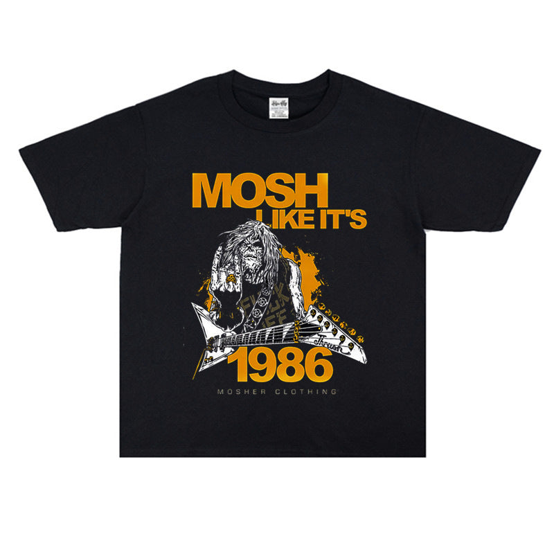 Rock Star T Shirt Nuclear Assault Nuclear Attack Band Printed T-shirt Short Sleeve
