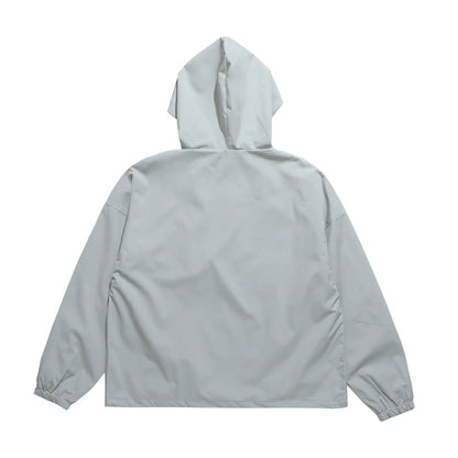 Men Jacket Coat Shell Jacket Men Outdoor Windproof Exercise Hooded Coat Loose Spring and Autumn