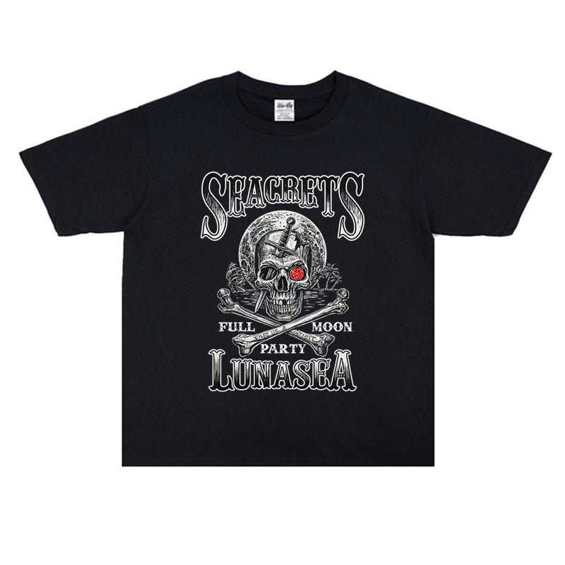 Rock Star T Shirt Luna Sea Luna Sea Band Printing Short Sleeve Loose T-shirt Men and Women