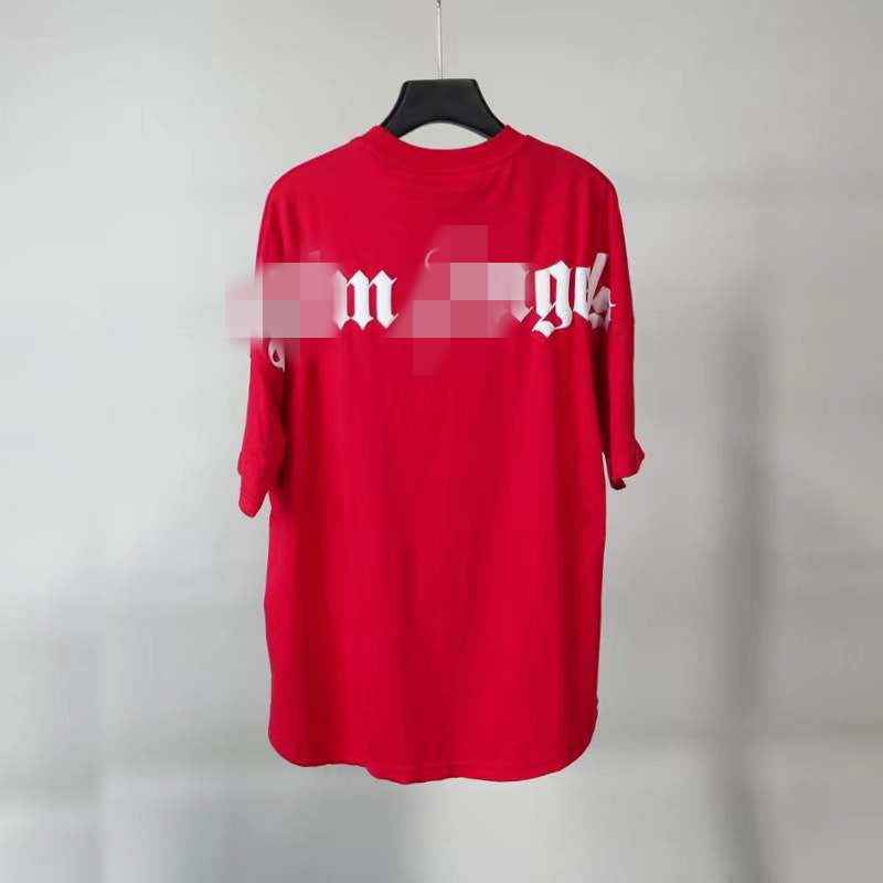 Palm Angle T Shirts Candy Color Puff Print Loose