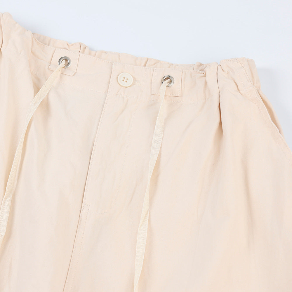 Men Sweatpants Quick-Drying Pleated Exercise Casual Pants Loose Solid Color