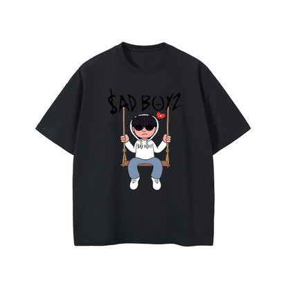 SAD BOYZ Letter Printed T Shirt Men T Shirts