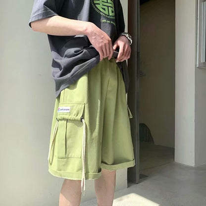 Men Beach Shorts Drawstring Leisure Beach Shorts Summer