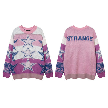 Women Sweater Ripped Sweater Oversize Vintage