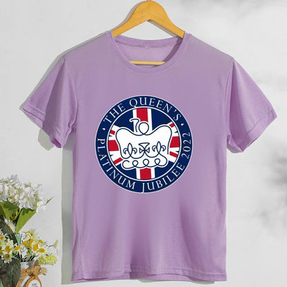 Inspired by Queen's Platinum Jubilee 2022 Elizabeth 70 Years T-shirt Summer Short Sleeve T-shirt