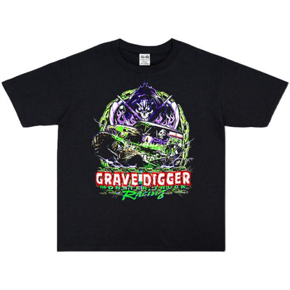 Rock Star T Shirt Gravedigger Band Printed T-shirt Washed Old