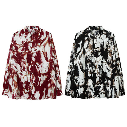 Unisex Vintage Shirt Autumn/Winter Long Sleeve Shirt Jacket