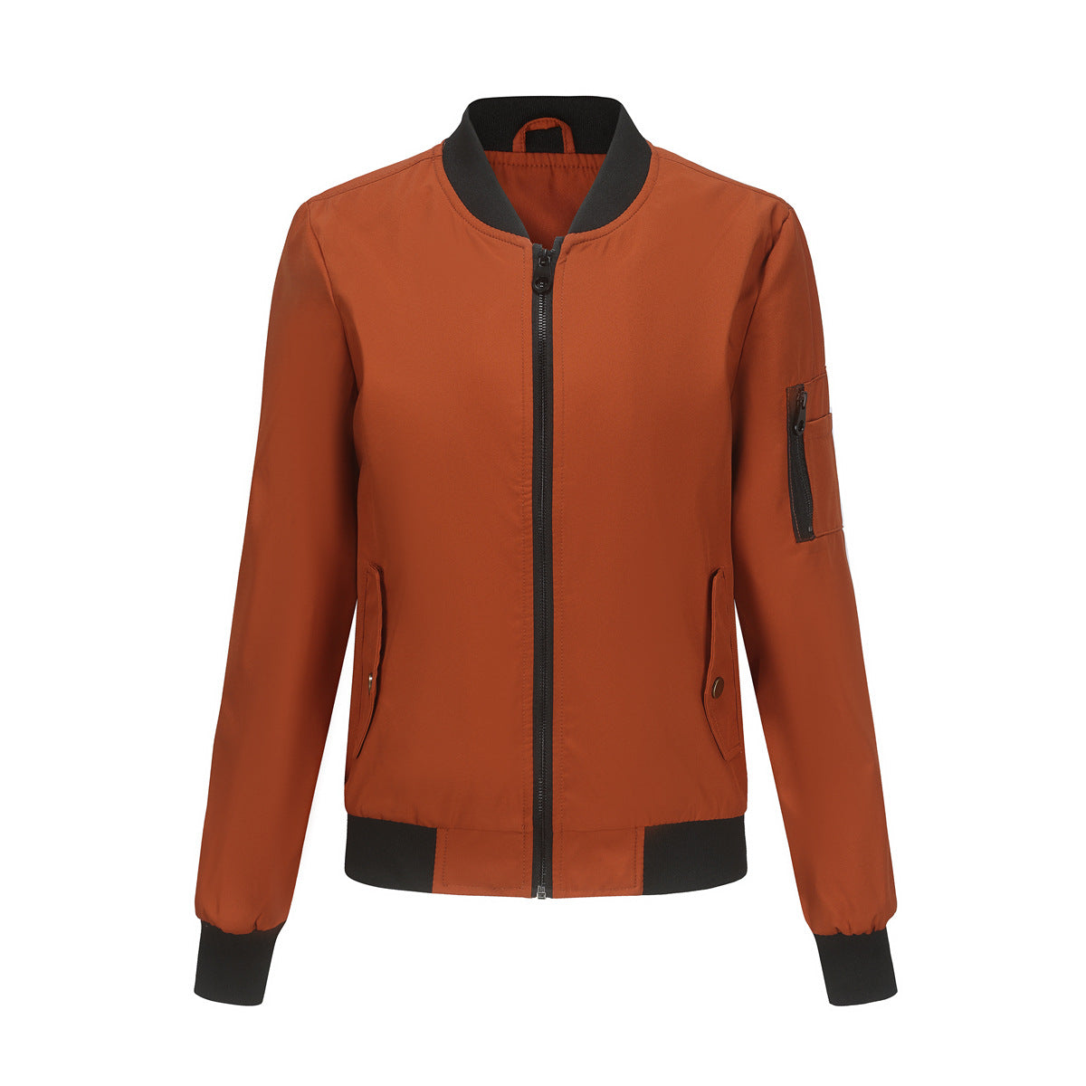 Women's Trench Coat Spring and Autumn Thin Flight Jacket Women's Casual Long Sleeve Coat Women's Loose Lapel Baseball Uniform