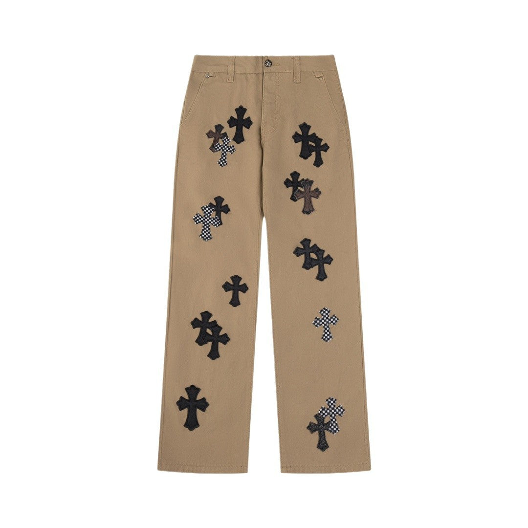CHH Chrome Hearts Jeans Unisex Casual Loose Jeans