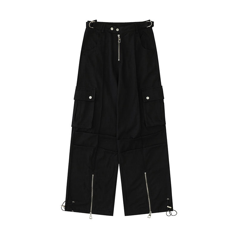 Cargo Pants Retro Multi-Pocket Belt Casual