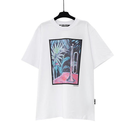 Palm Angle T Shirts Nostalgic Oil Painting Couple