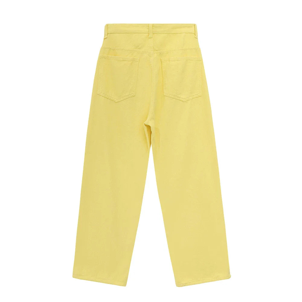 Men Sweatpants Simple Straight Casual Trousers Loose Jeans