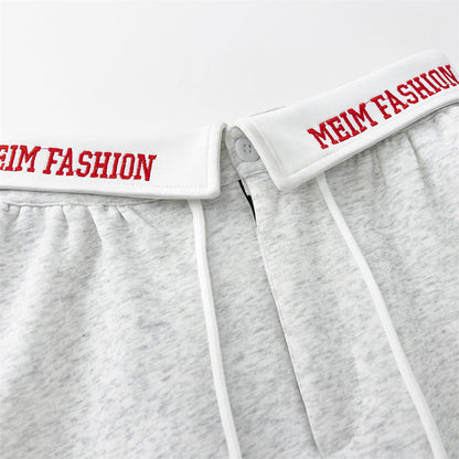 Men Sweatpants Pocket Cargo Pants Men Loose Leisure Sports Trousers Embroidery Letters Drawstring Jogger Pants