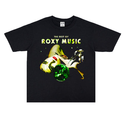 Rock Star T Shirt Roxy Music Locksey Music Band Character Washed Distressed T-shirt Loose Men and Women