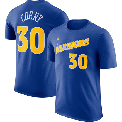 NBA T-Shirts NBAT Shirt Warriors Curry Thomson Green Basketball Jacket Short Sleeve