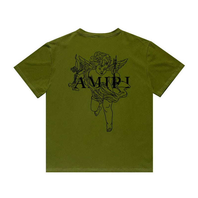 Amiri T Shirt Printed Casual Hip Hop round Neck Short Sleeve T-shirt