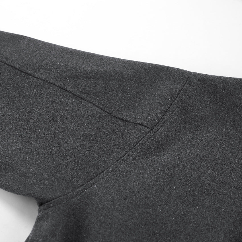 Women Trench Coat Women's Woolen Jacket Short Top Autumn and Winter Puff Sleeve Women's Clothing