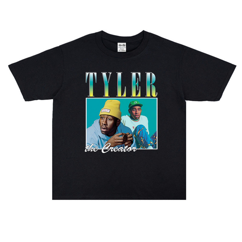 Rock Star T Shirt Tyler the Creator OFWGKTA Street Printing T-shirt Short Sleeve Loose
