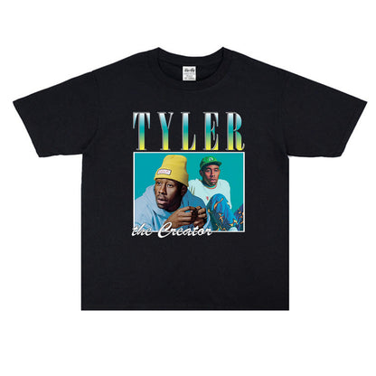 Rock Star T Shirt Tyler the Creator OFWGKTA Street Printing T-shirt Short Sleeve Loose