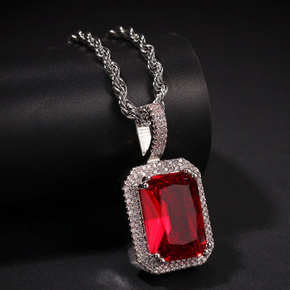 Jewelry Mocha Fluorescent Gemstone Pendant Necklace ins Spectrum St. Valentine's Royalty