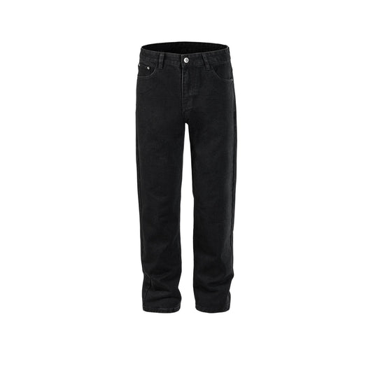 MIJKO Men Vintage Pants MIJKO Women's Clothing Men's Spring and Summer Washed Straight Pants Slim-Fit Jeans