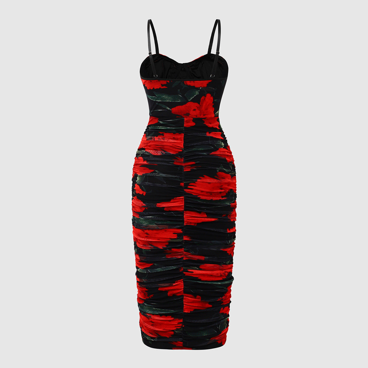 Women Party Tops Sexy Mesh Camisole Pleated Retro Dress