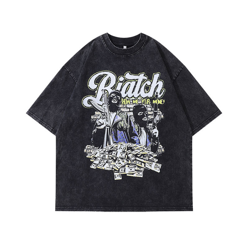 Men's T-Shirt Short-Sleeved T-shirt Men's and Women's Retro