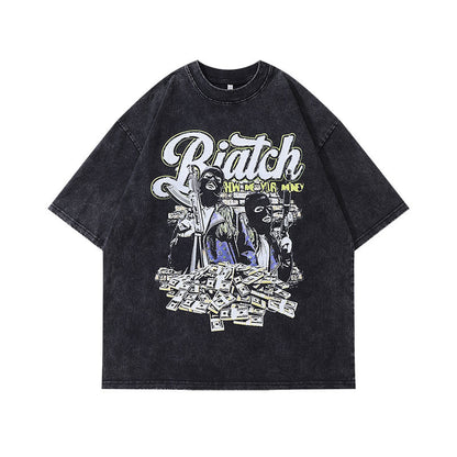 Men's T-Shirt Short-Sleeved T-shirt Men's and Women's Retro