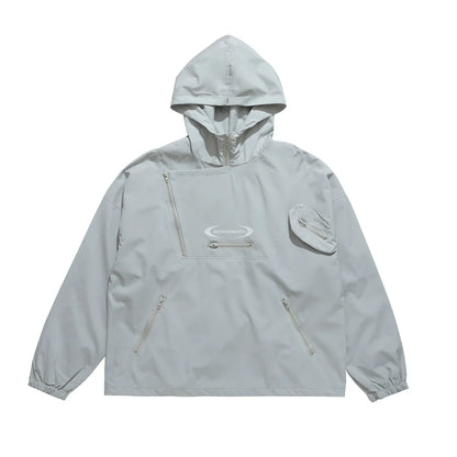 Men Jacket Coat Shell Jacket Men Outdoor Windproof Exercise Hooded Coat Loose Spring and Autumn