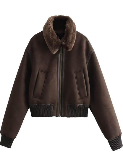 Women Cotton Coat Fashion Zip Jacket