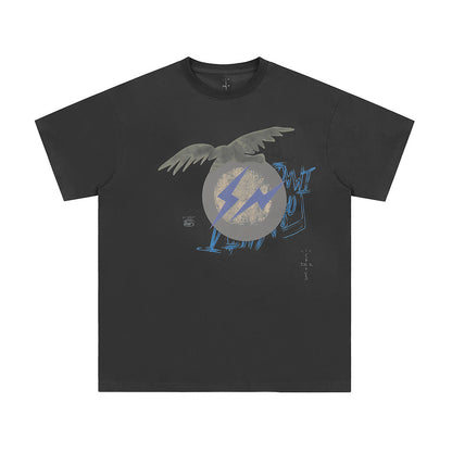 Unisex T-Shirts Travis Scott Cactus Jack Eagle Lightning T-Shirt
