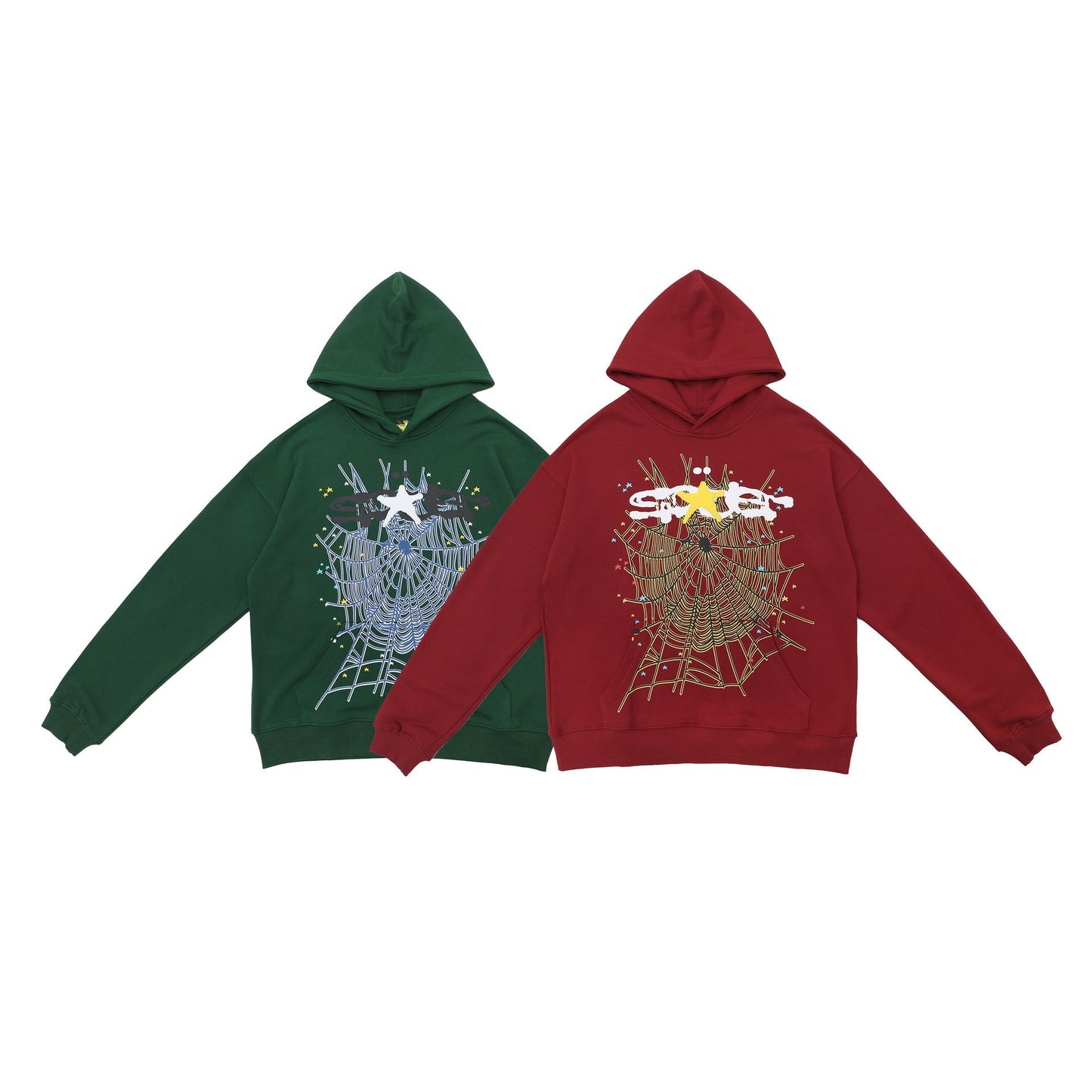 Sp5der Hoodie Spider Web Pattern