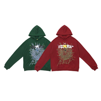 Sp5der Hoodie Spider Web Pattern