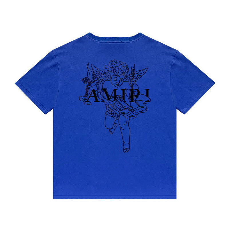Amiri T Shirt Printed Casual Hip Hop round Neck Short Sleeve T-shirt