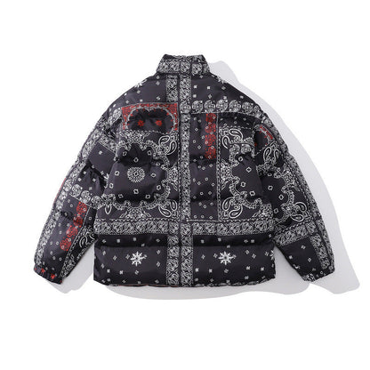 Men Coat Thickened Paisley Cotton Coat Warm