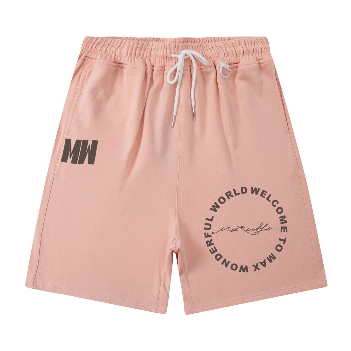 Men Shorts Hiphop Vintage Flame Print Sports Shorts