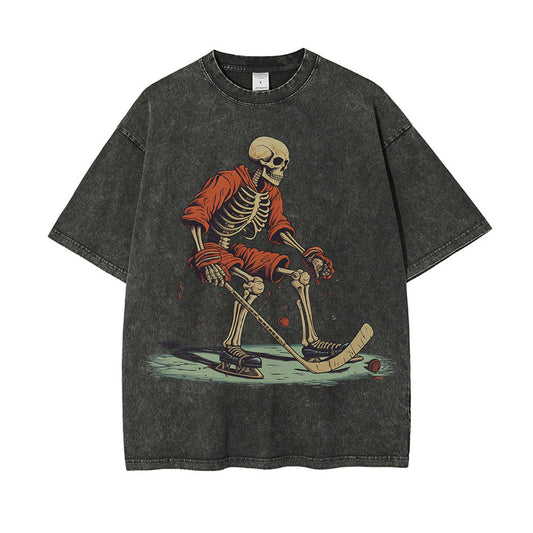 Pure Cotton Heavy Distressed Washed Graphic T shirts Hock