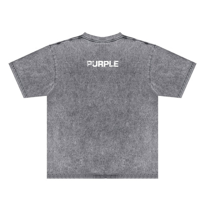 Purple Brand Distressed T Shirts Short Sleeve